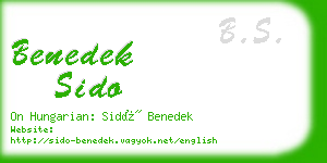 benedek sido business card